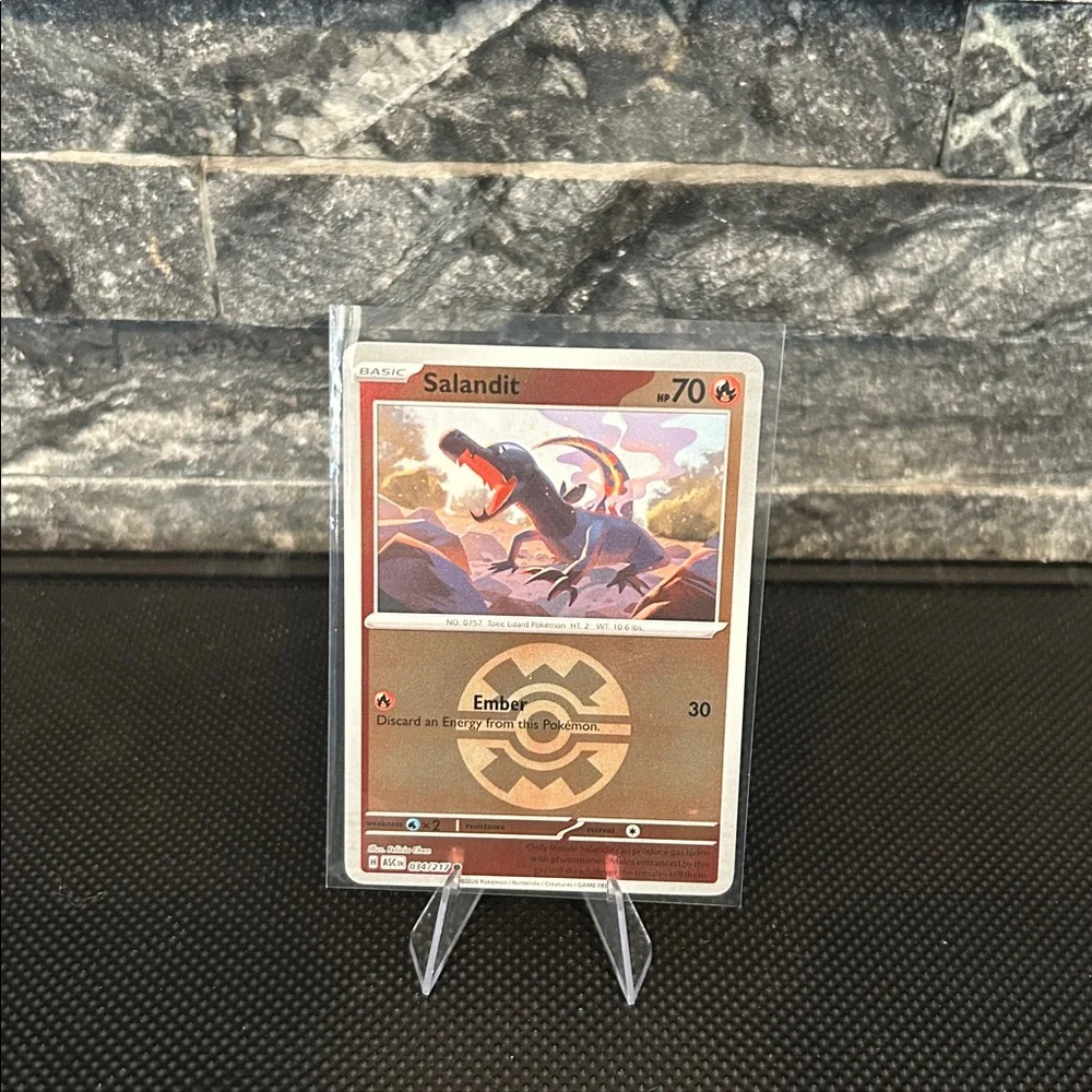 Pokemon | Toys | Pokmon Salandit 3427 Reverse Holo Card From Ascended  Heroes Set Mnm | Poshmark